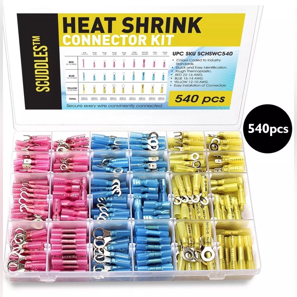 Scuddles 540 / 560 Heat Shrink Connector and Tubing Kit NIB - Picture 3 of 11